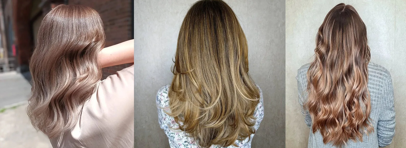 Balayage mit goldenen Highlights